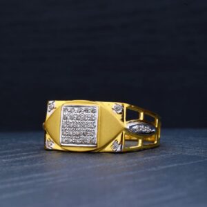 22K Gold Eye Design Ring For Men