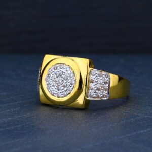 22K Gold Round Design Ring