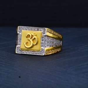 22Kt Gold Om Design Ring