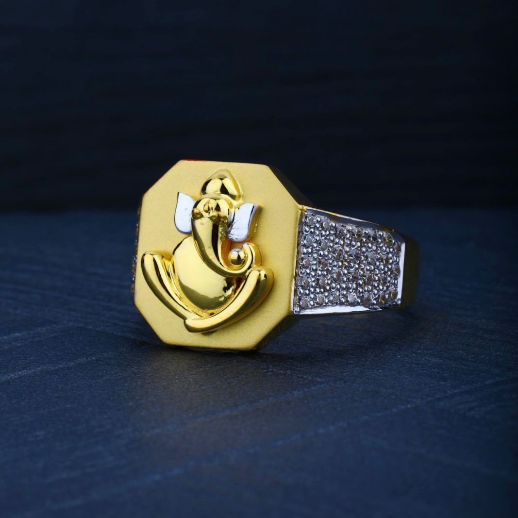 22K Hallmark Gold Ganeshji Ring