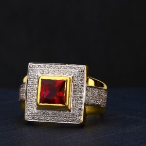 916 Gold Blue Stone Ring