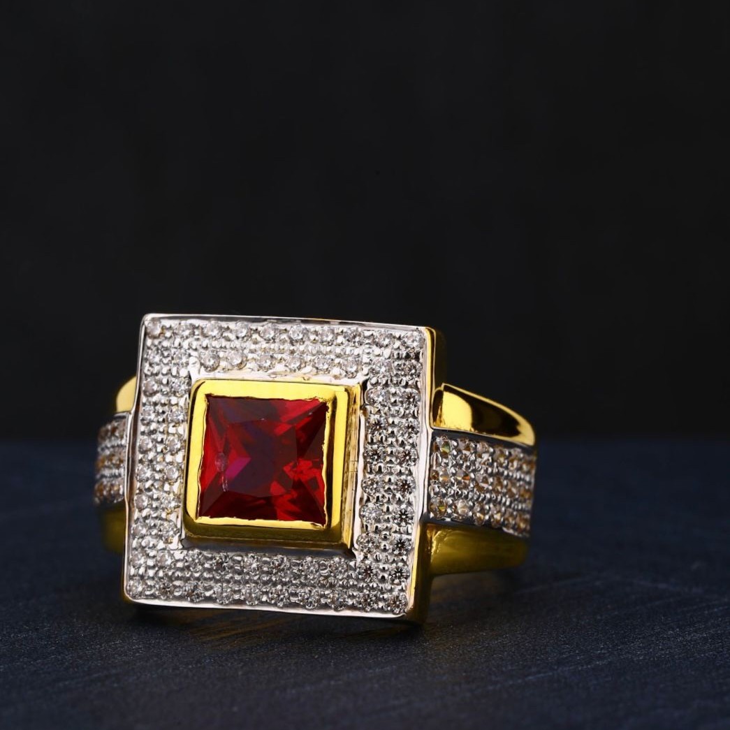 916 Gold Blue Stone Ring