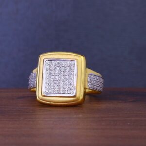 916 Gold CZ Ring For Men