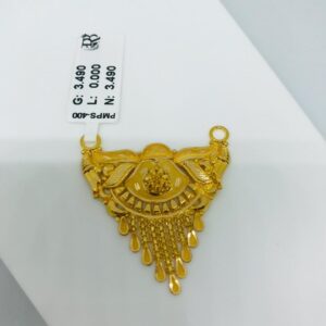 916 Patara Plain Double Naka Mangalsutra Pendant RBO PMPS400