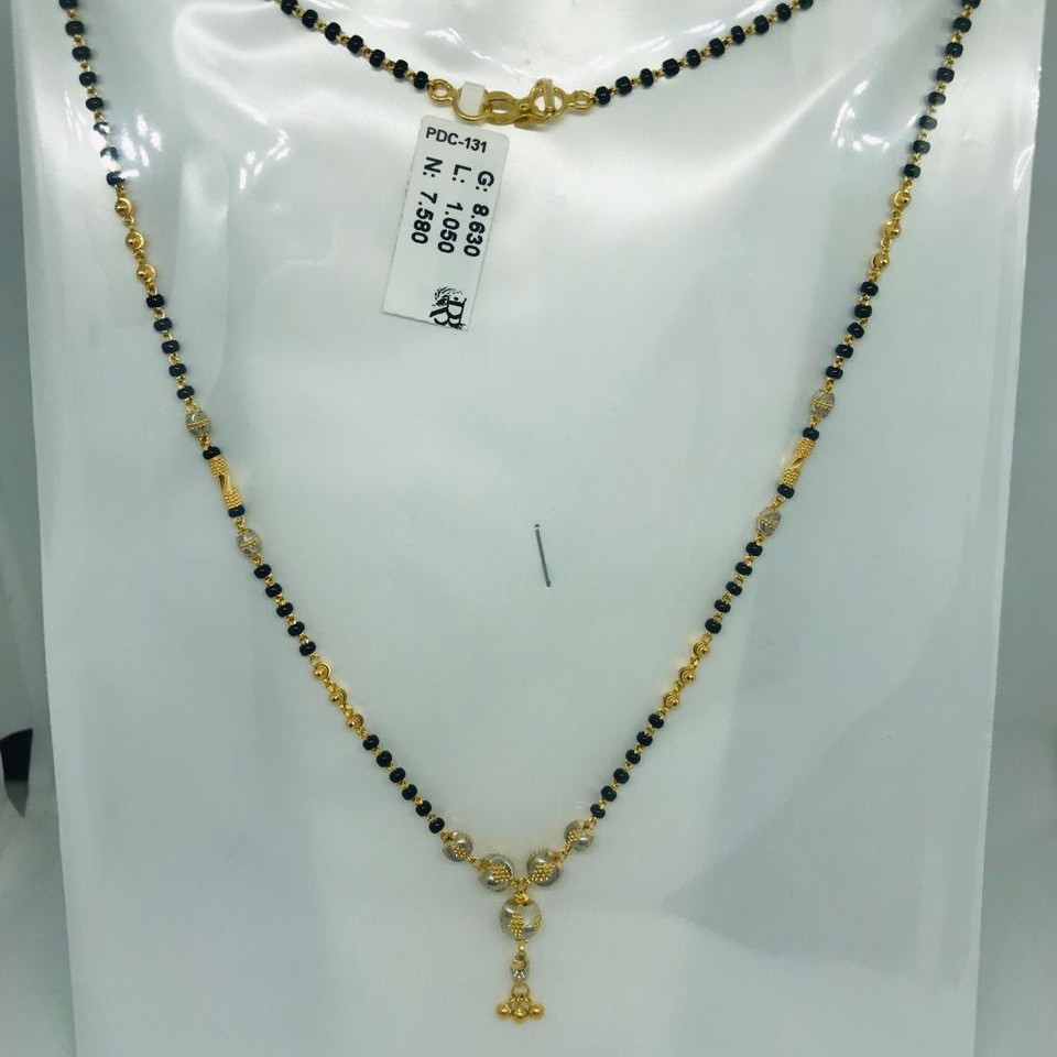 22k plain vartical Mangalsutra Dokiya RBO PDC131