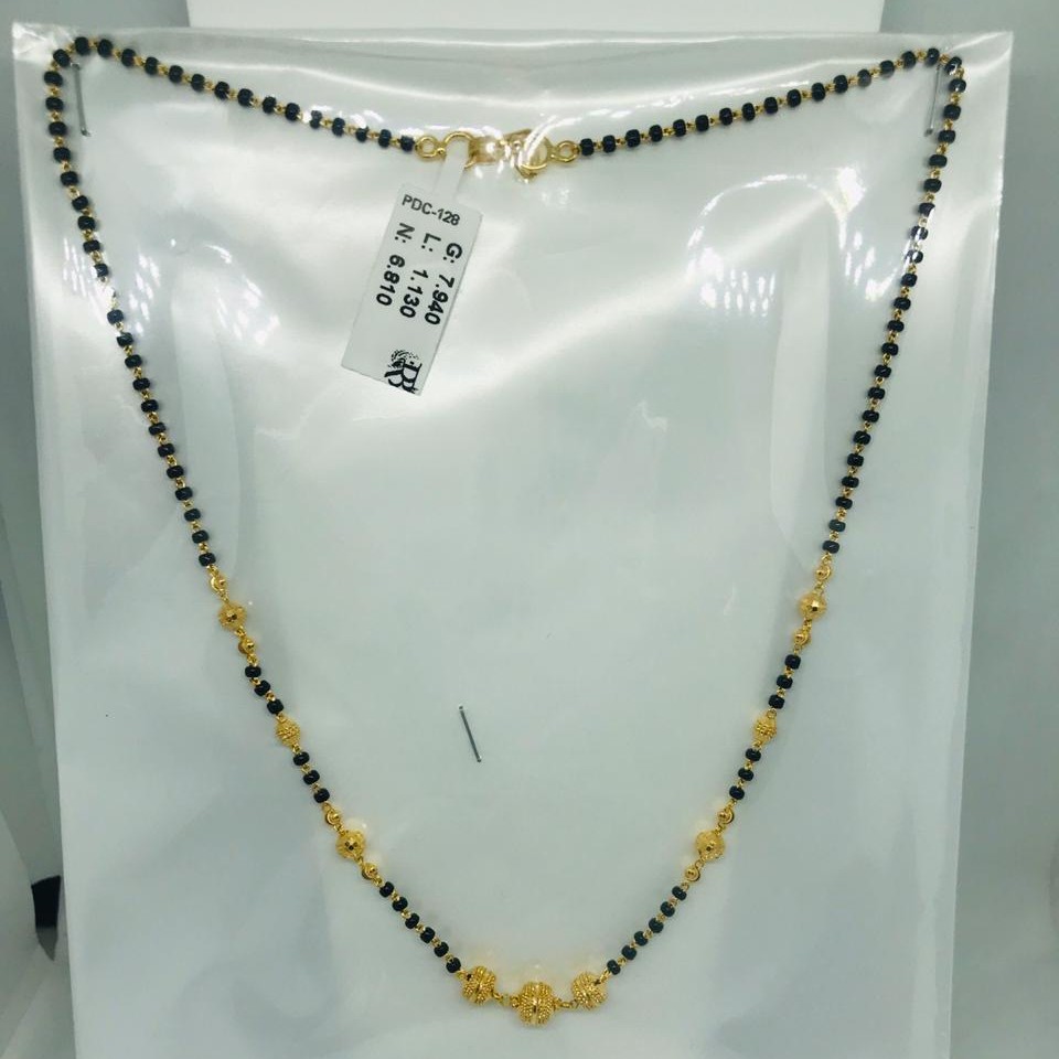 22k plain vartical Mangalsutra Dokiya RBO PDC128