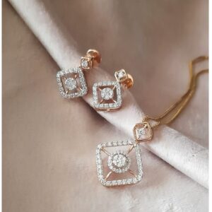 Diamond casting pendant set