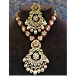 22KT POLKI SINGLE LINE NECKLESS SET