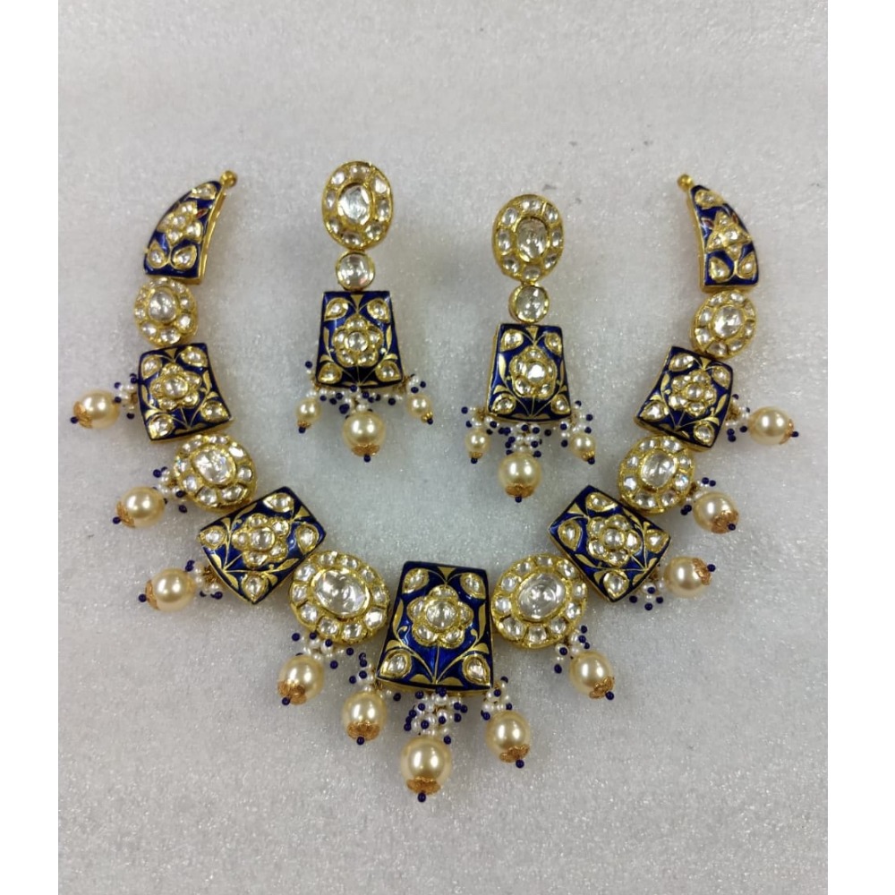 916 gold minakari neckless set
