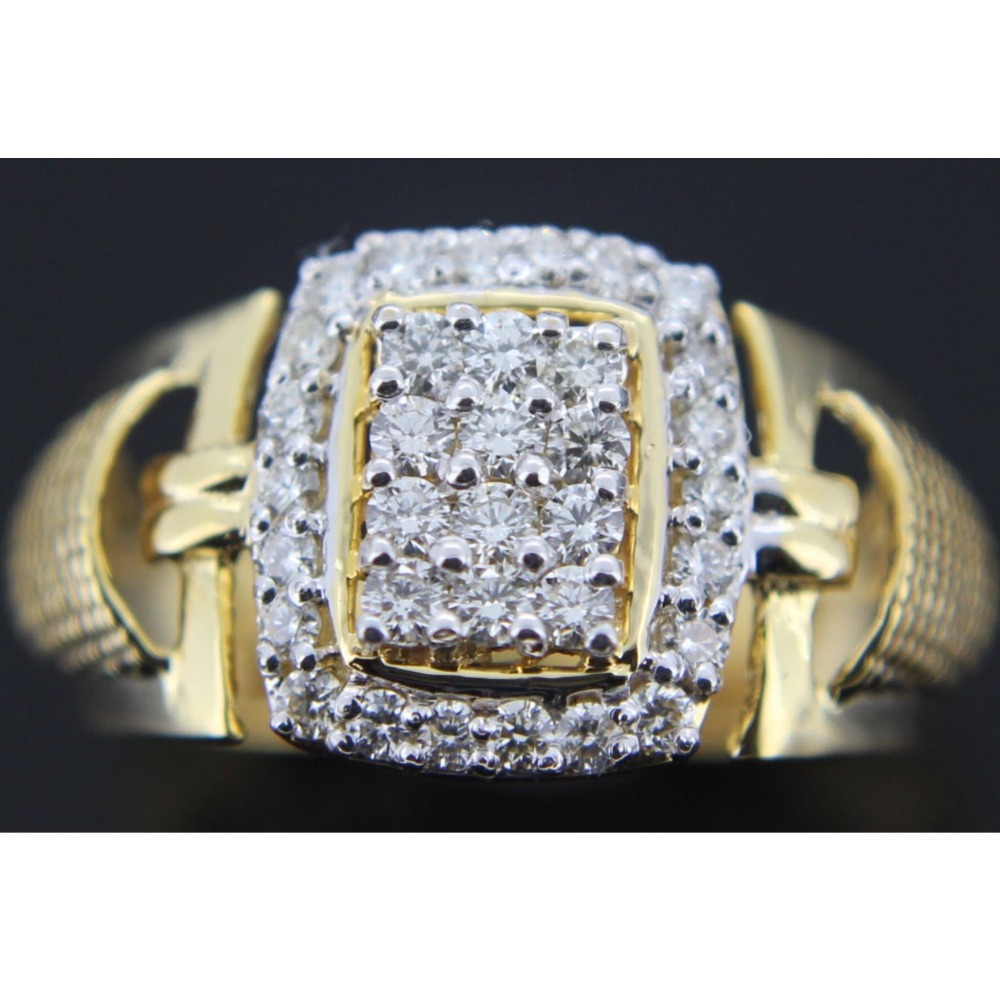 18k Diamond gents ring gk-r08