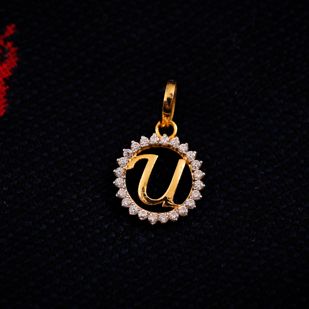 22K CZ PENDANT