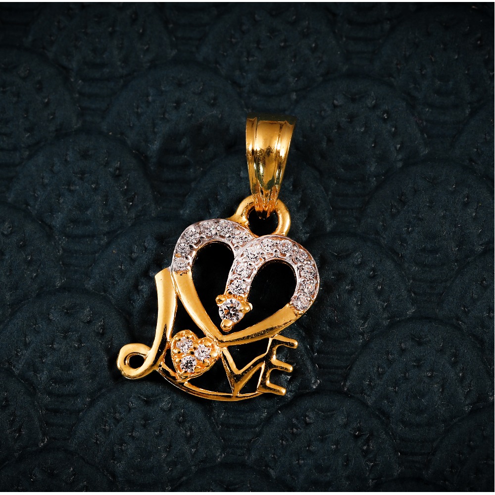 22K CZ LOVE PENDANTS
