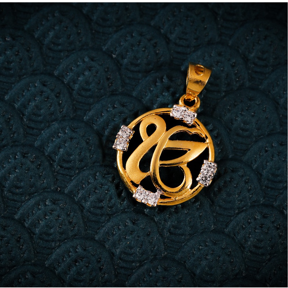 22K CZ ROUND PENDANTS