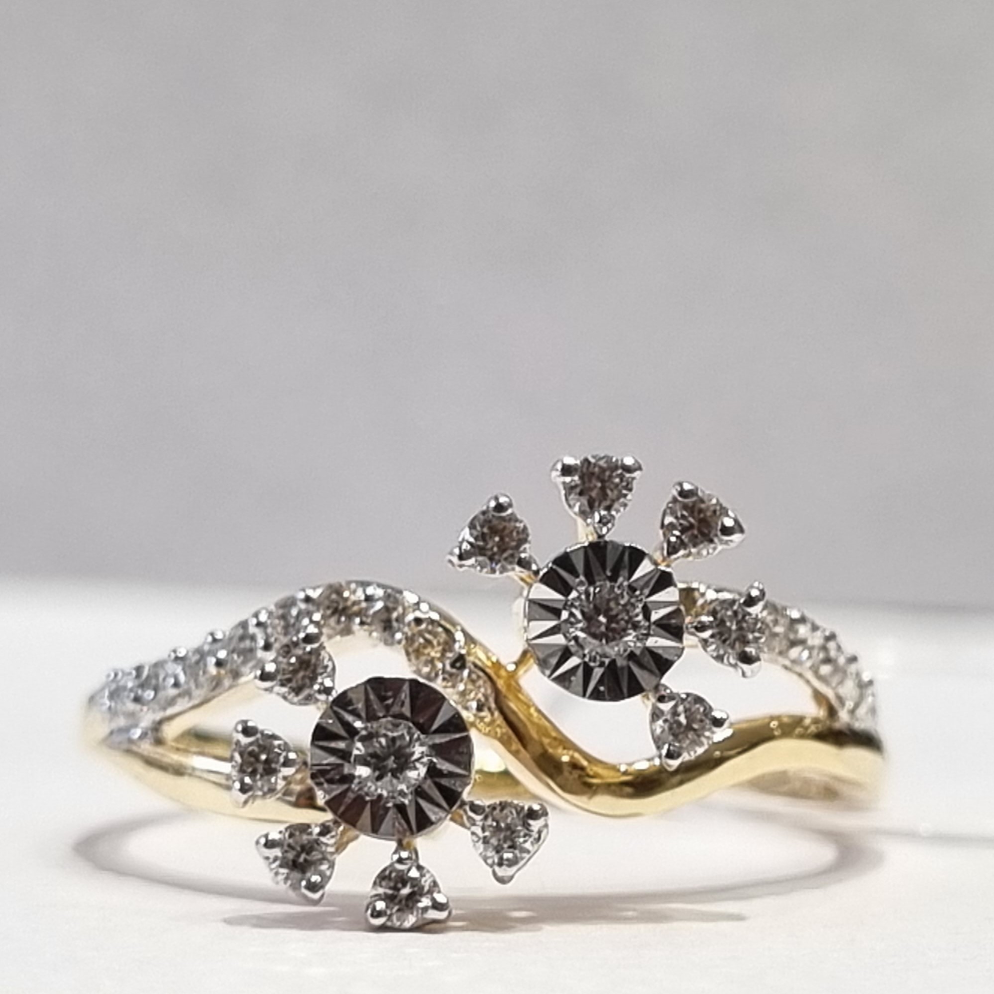 double flower ring