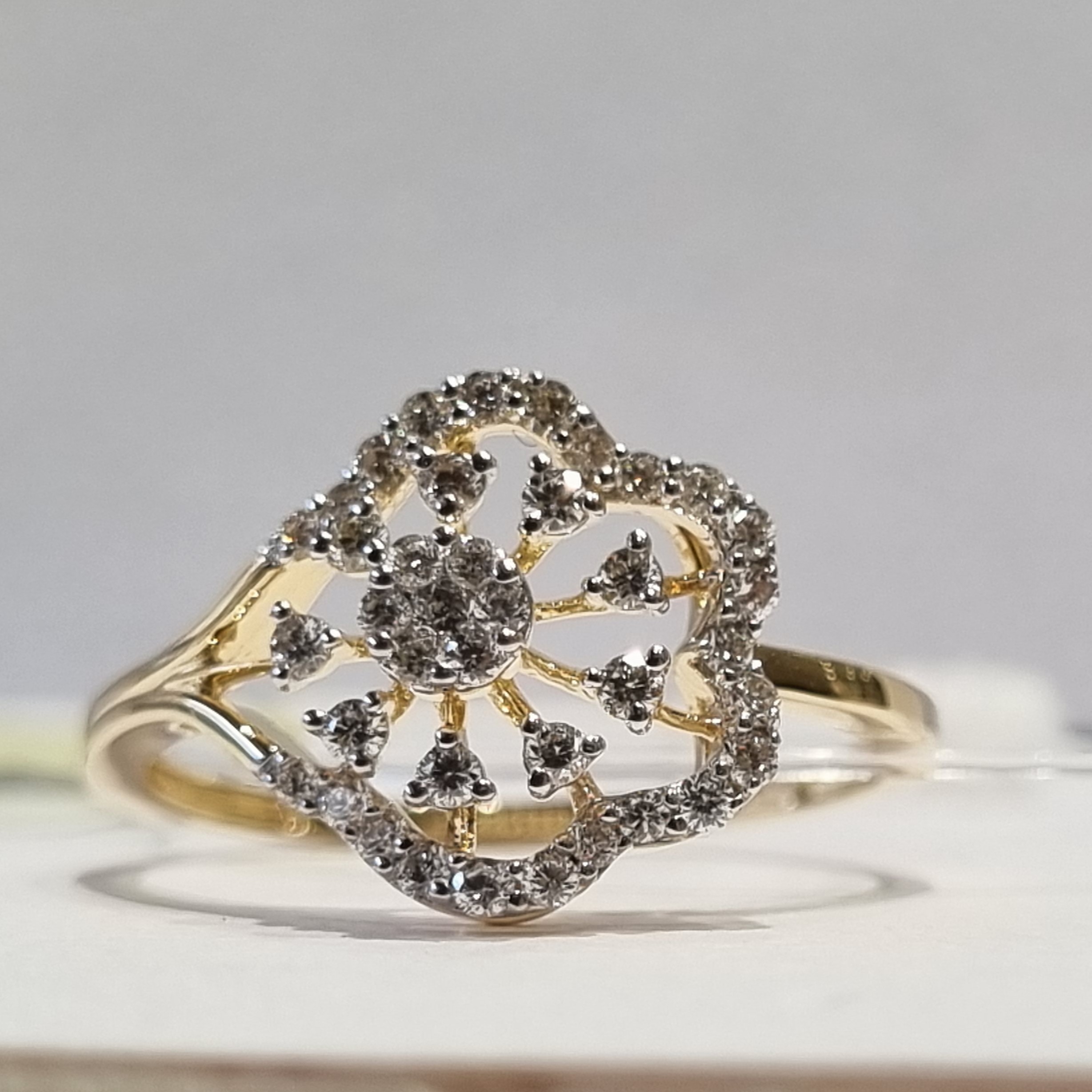 semi flower ring