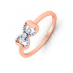 Rose Gold Butterfly Design Diamond ring