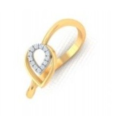 Leaf shape diamond ring