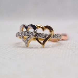 Twin heart ring