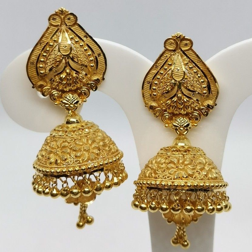 Intricate Flower Jhumka
