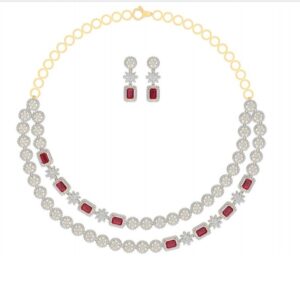 cz necklaces ruby touch