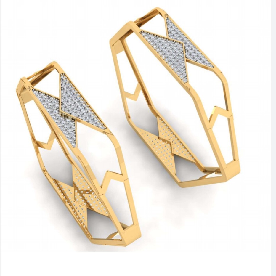 heavy look light weight cz bangle