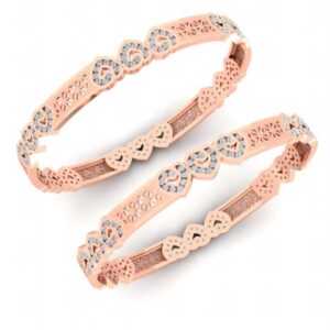 three heart design bangle