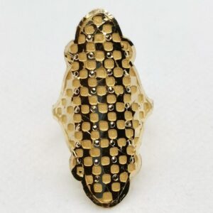 Checked Flower Ring