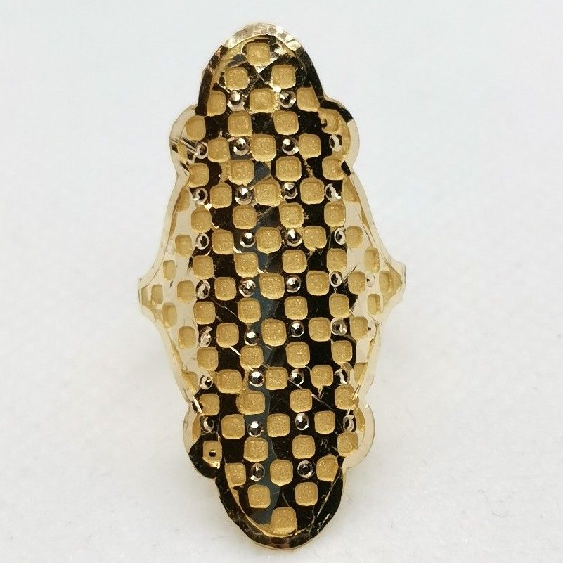 Checked Flower Ring