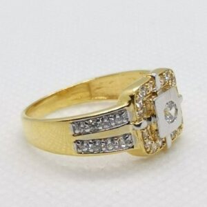 Square rhodium ring