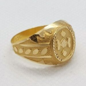 22k Light Weight Gents Ring