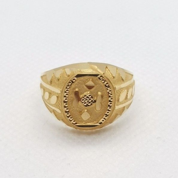 22k Light Weight Gents Ring