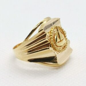 Boat initial gents ring