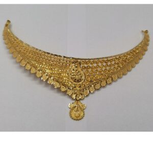 916 Gold Slim Choker Set