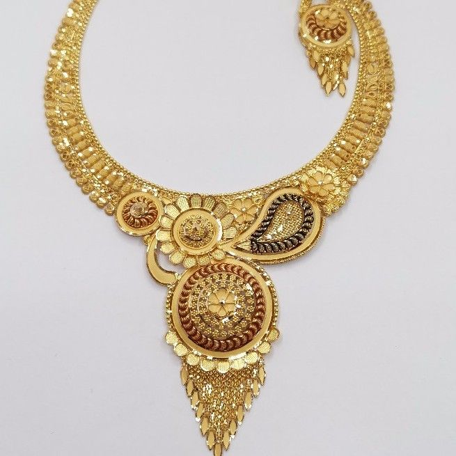 Necklace nk83 Petal Flower 22kt