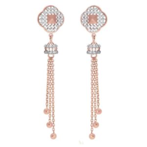 18k rose gold plated designer earring pj-e005