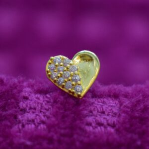 18kt gold nose pin