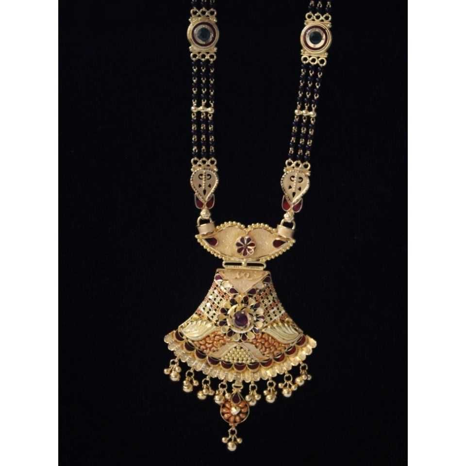 22K Gold Handmade Mangalsutra. NJ-M01121