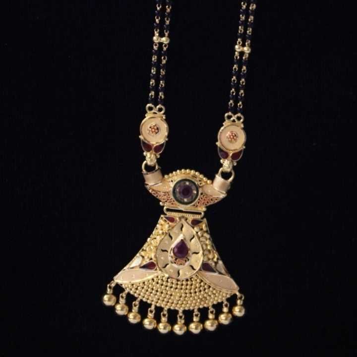 22 K Gold Fancy Mangalsutra. NJ-M01114