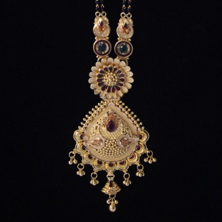 22 k Gold Fancy Mangalsutra. NJ-M01112