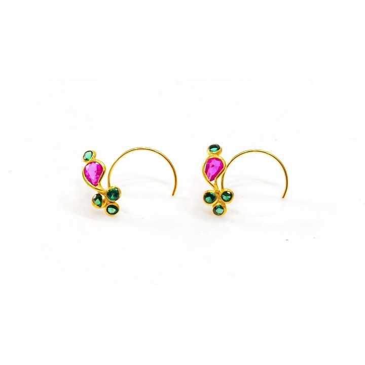 22 Gold Fancy Nosepin. NJ-N0955