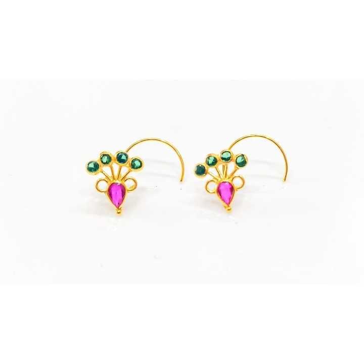 22 K Gold Fancy Nosepin. NJ-N0954