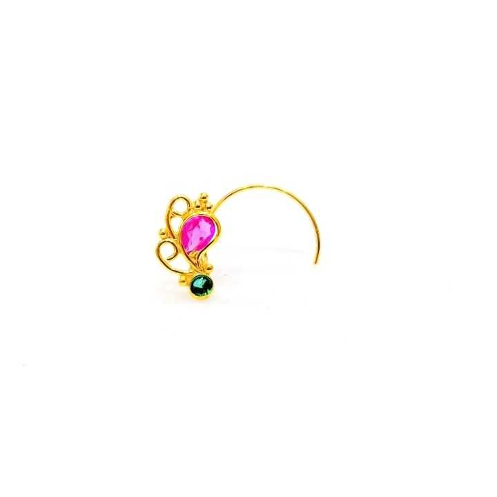 22 k gold fancy nosepin. nj-n0951