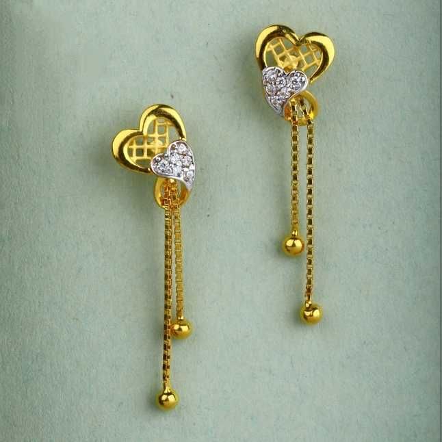 22 K Gold Fancy Earring. NJ-E0641