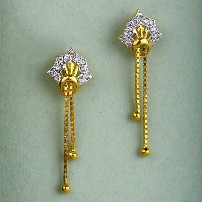 22 K Gold Fancy Earring. NJ-E0640