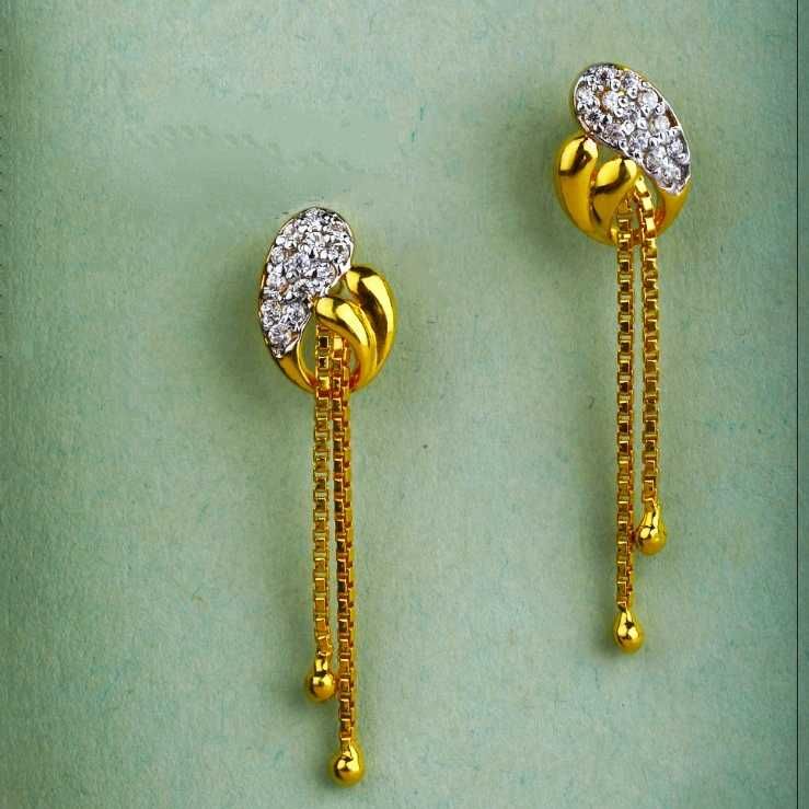 22 K Gold Fancy Earring. NJ-E0639