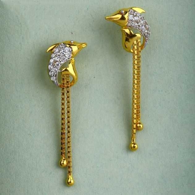 22 K Gold Fancy Earring. NJ-E0635