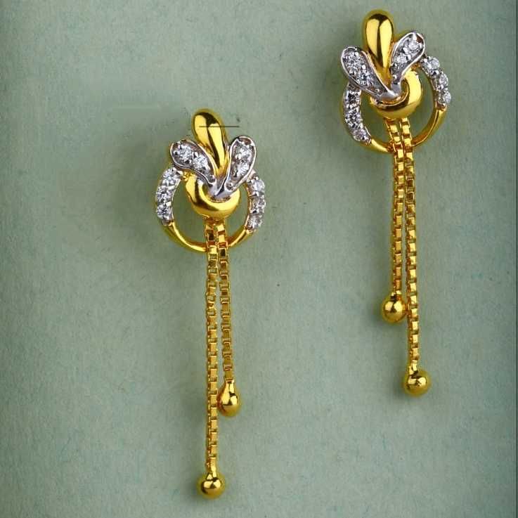 22 K Gold Fancy Earring. NJ-E0631
