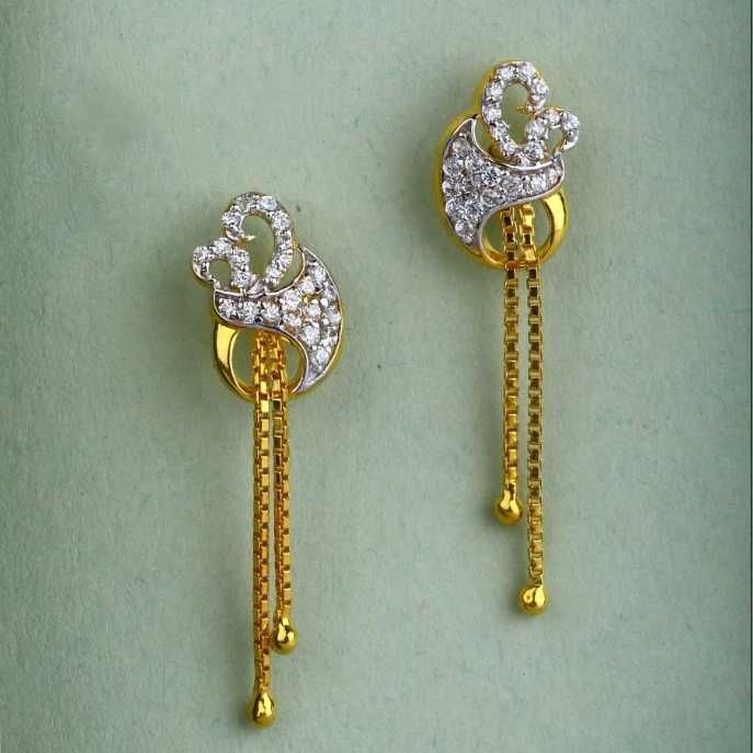 22 K Gold Fancy Earring. NJ-E0630