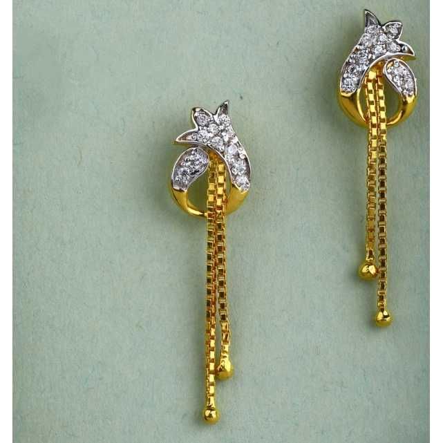 22 K Gold Fancy Latkan Earring. NJ-E0629