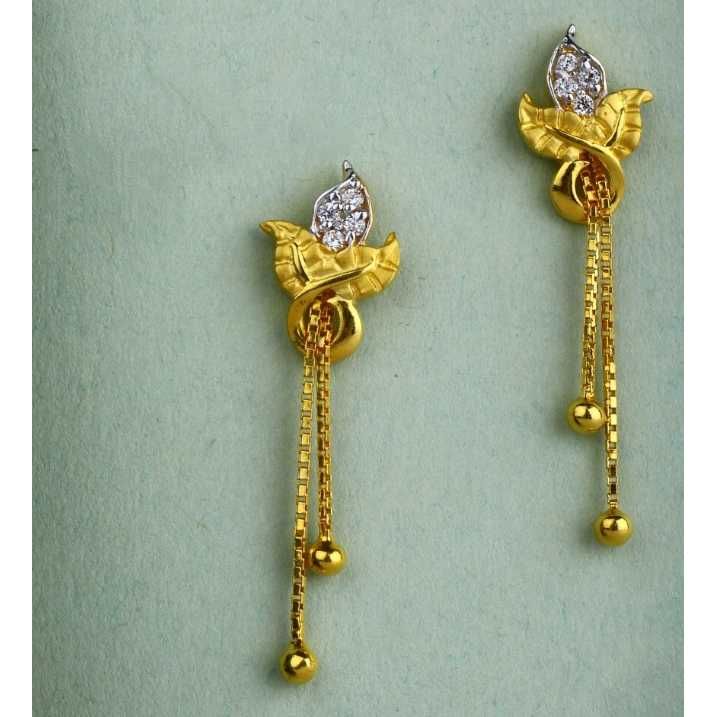 22 K Gold Fancy Earring. NJ-E0628